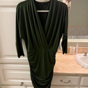 H&M Dark Green Long Sleeve Dress